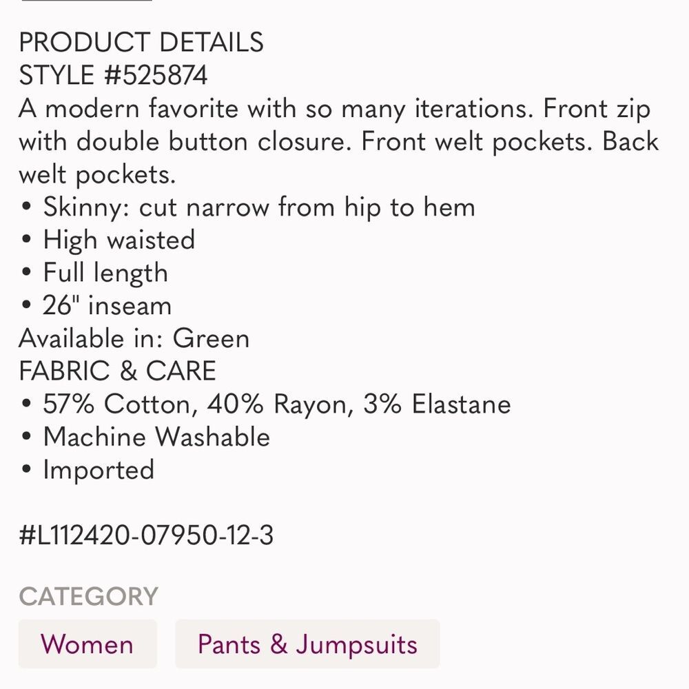 NWT Loft pants 24P high waist legging petite 00 sateen - Picture 6 of 8